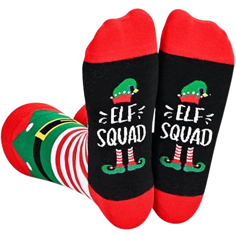 Funny Slogan Christmas Crew Socks - Color_2