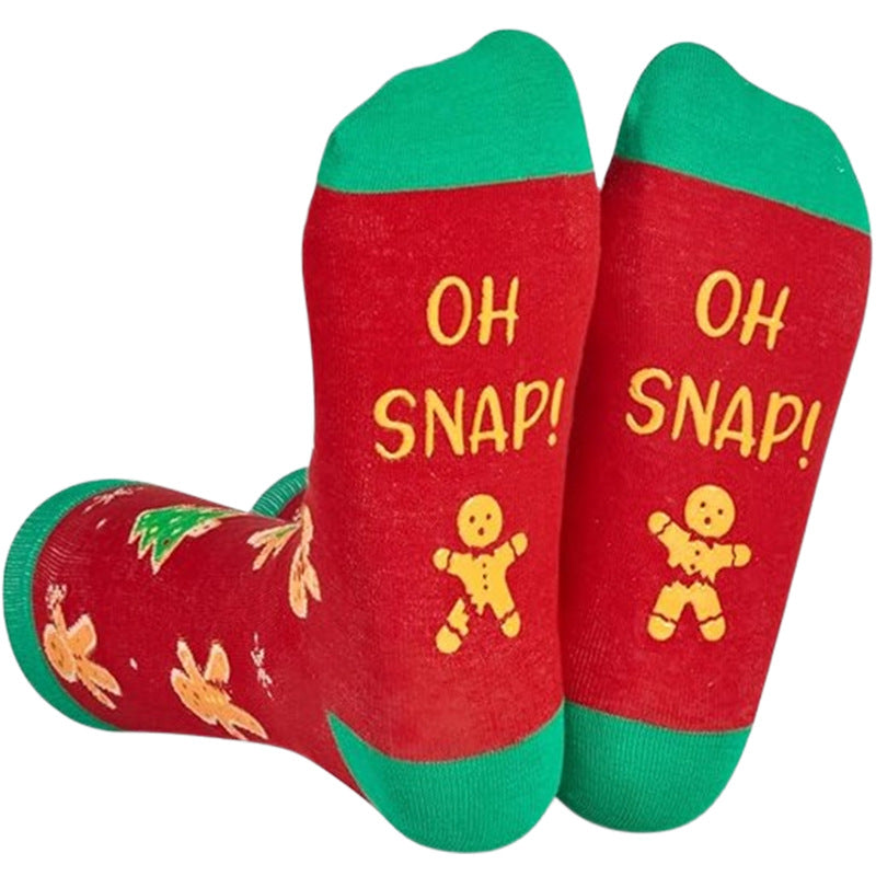 Funny Slogan Christmas Crew Socks - Color_5