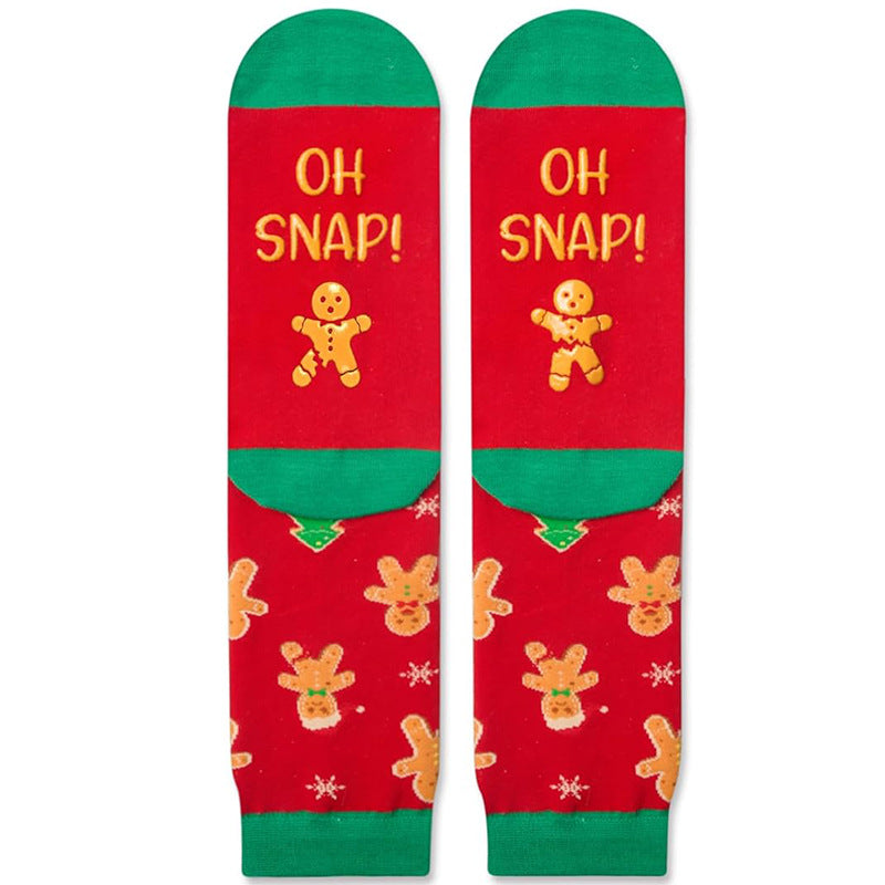 Funny Slogan Christmas Crew Socks - Color_5 - 1