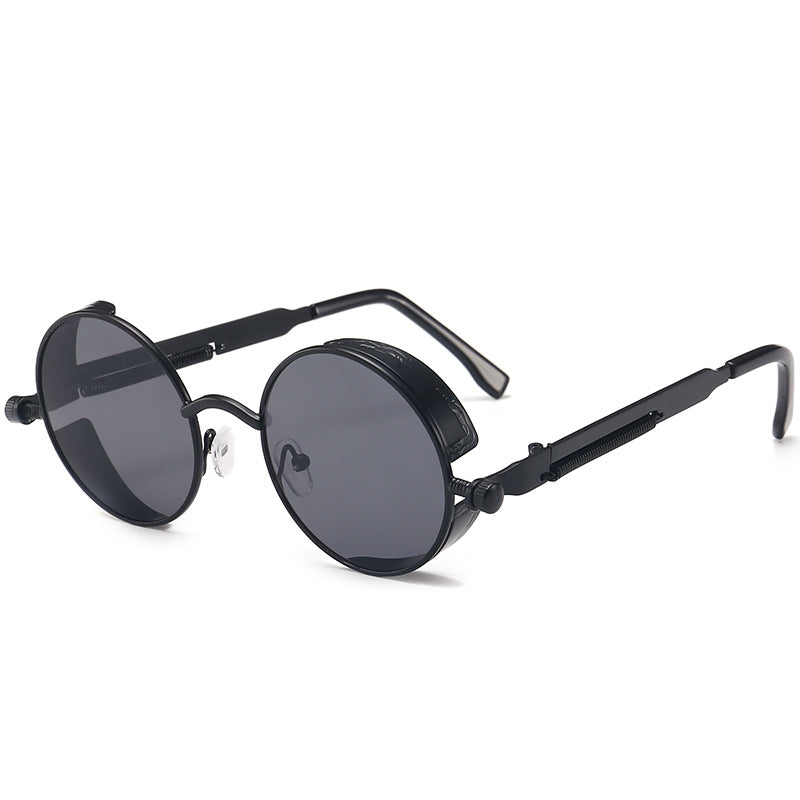 Round Side Shield Vintage Sunglasses - C1