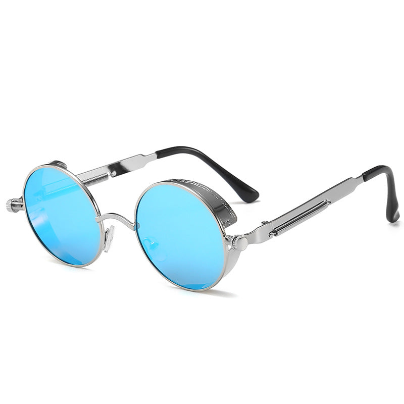 Round Side Shield Vintage Sunglasses - C10