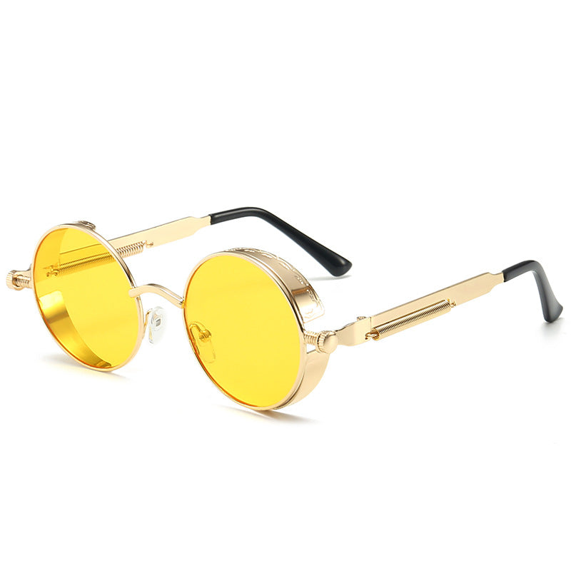 Round Side Shield Vintage Sunglasses - C11