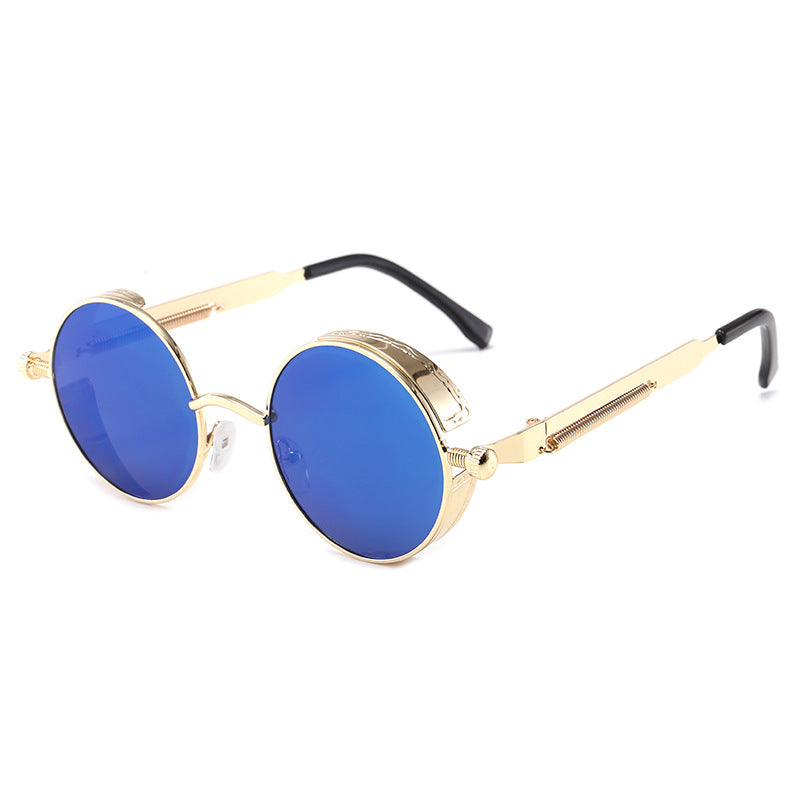 Round Side Shield Vintage Sunglasses - C15