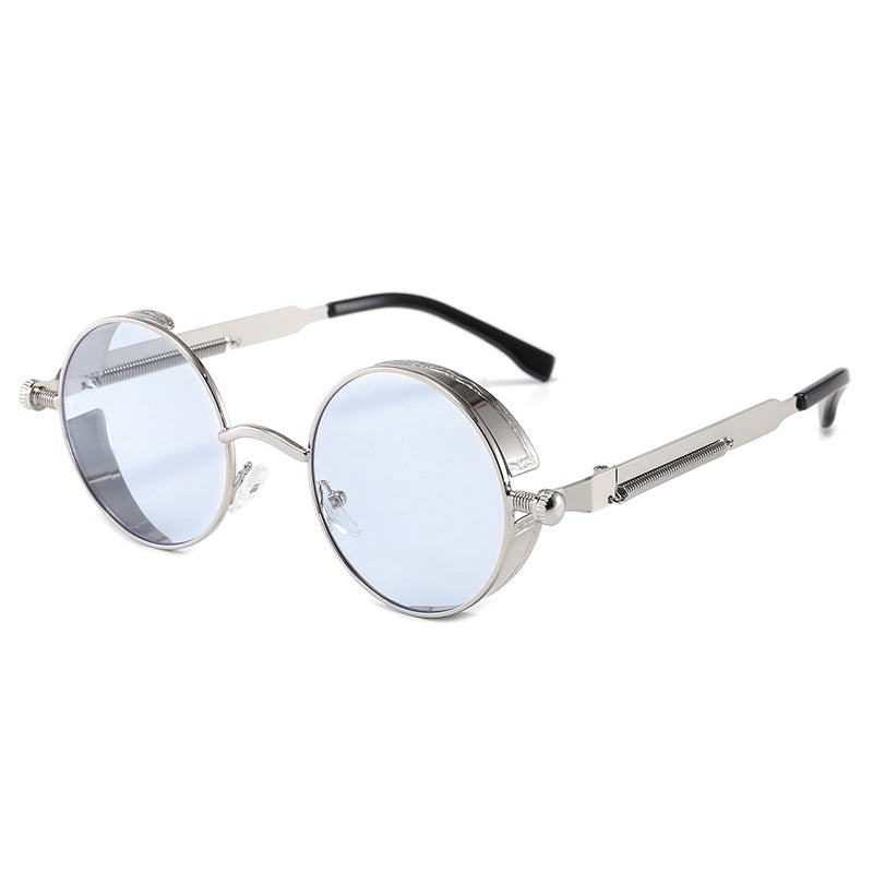 Round Side Shield Vintage Sunglasses - C18