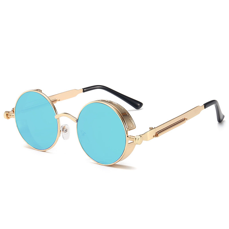 Round Side Shield Vintage Sunglasses - C2