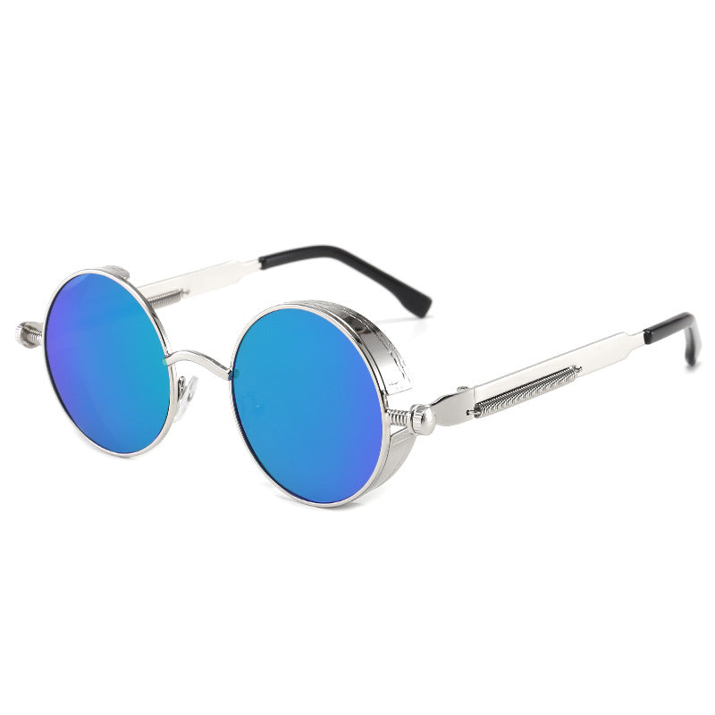 Round Side Shield Vintage Sunglasses - C21