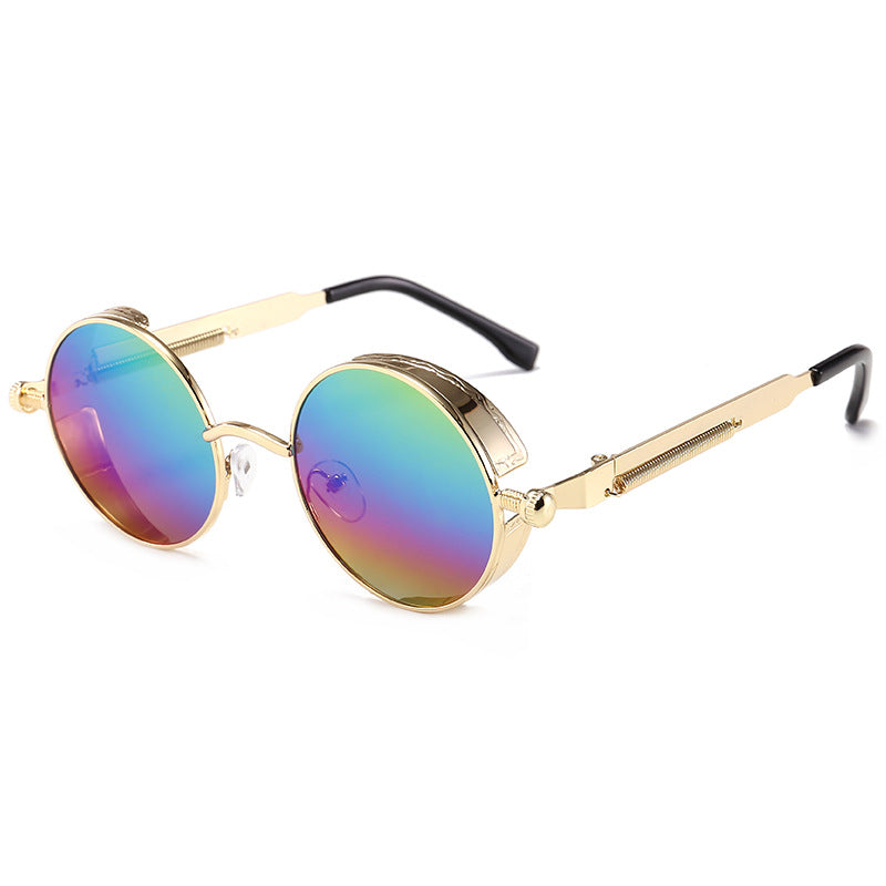 Round Side Shield Vintage Sunglasses - C25