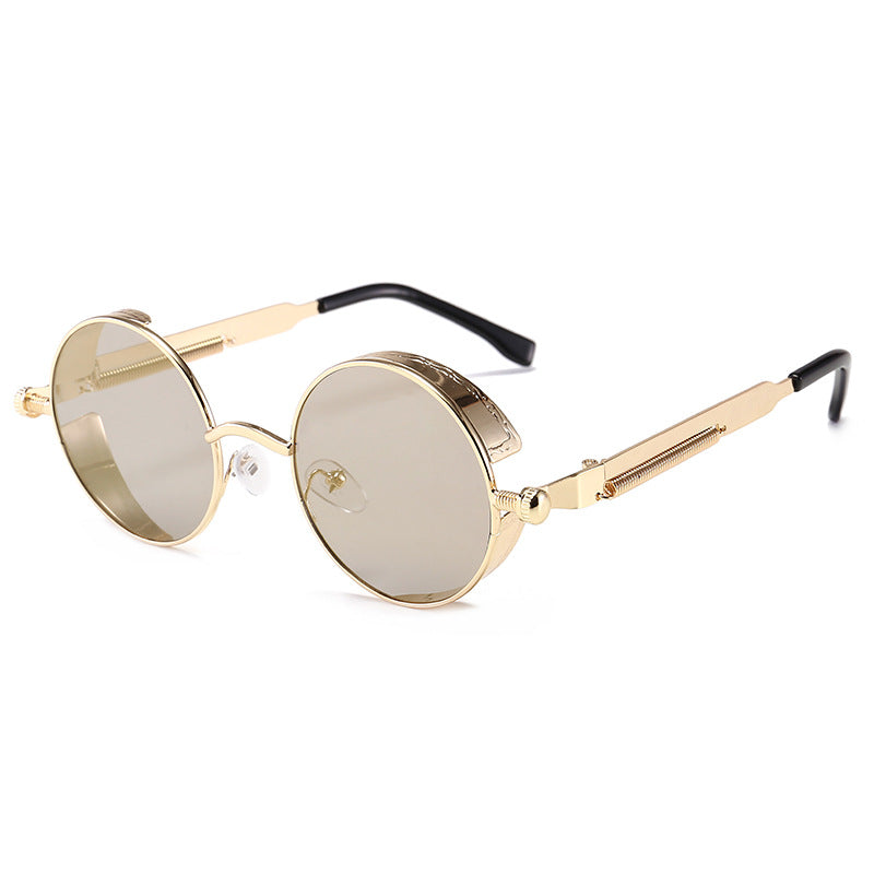 Round Side Shield Vintage Sunglasses - C26