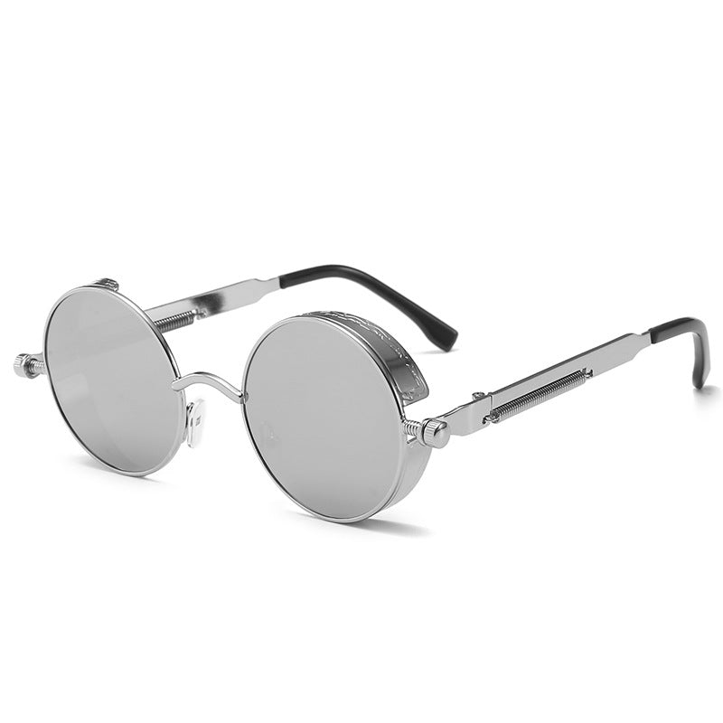 Round Side Shield Vintage Sunglasses - C4