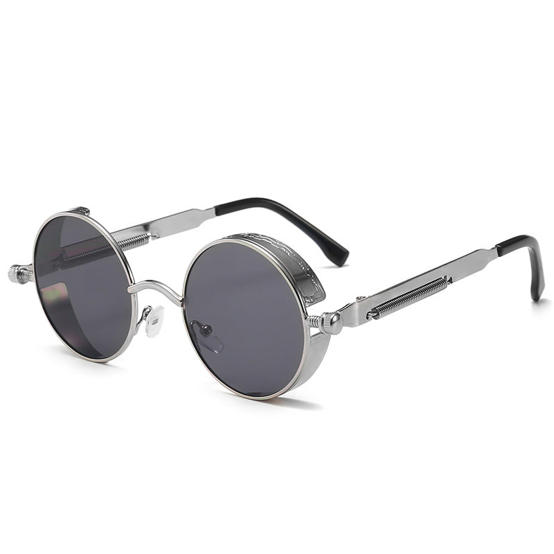 Round Side Shield Vintage Sunglasses - C6