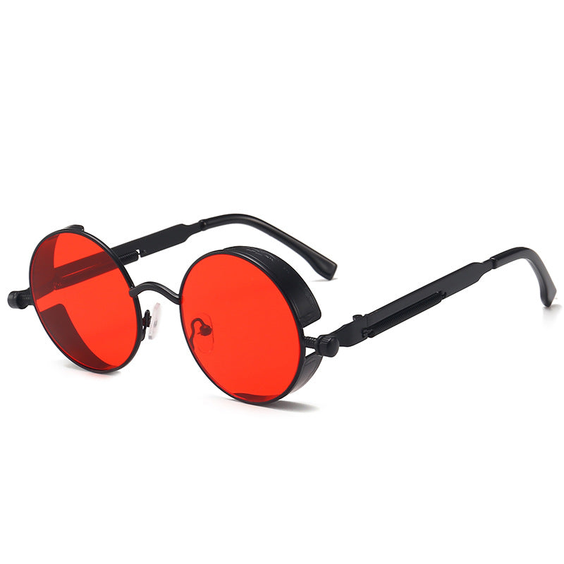 Round Side Shield Vintage Sunglasses - C9