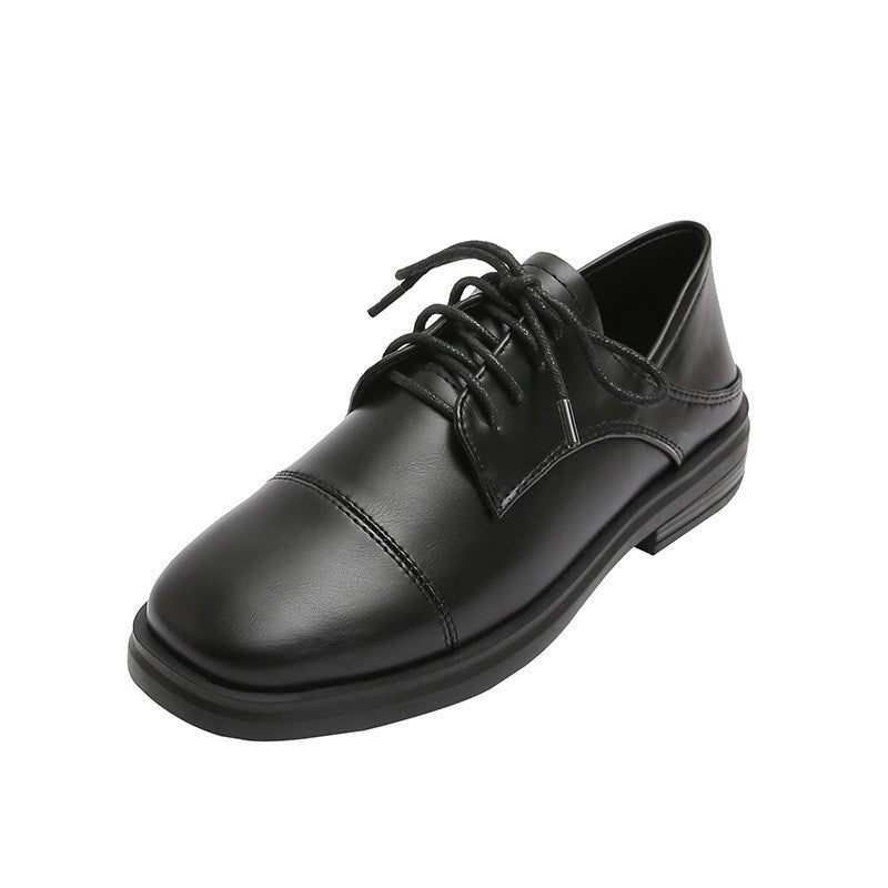 Cap Toe Lace-Up Oxford Flats
