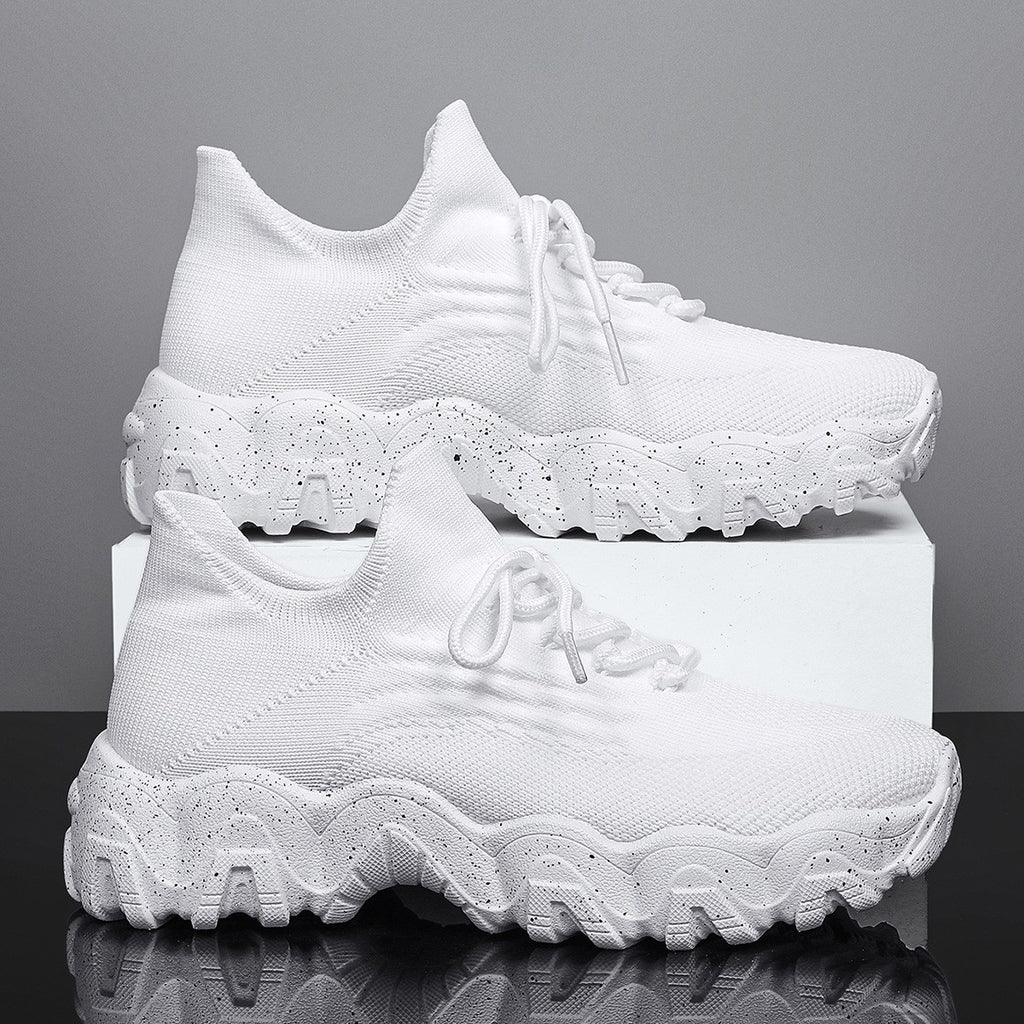 Wavy Platform Knit Sock Sneakers