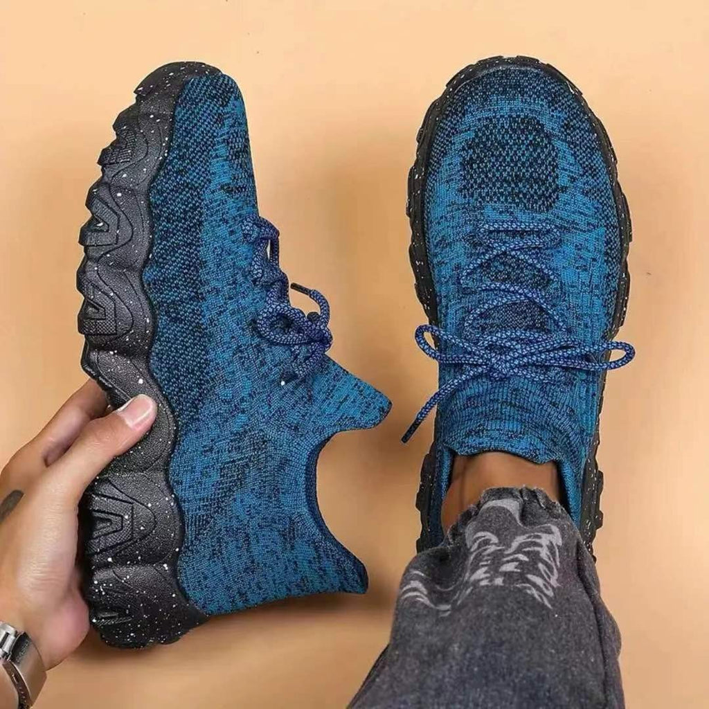 Wavy Platform Knit Sock Sneakers