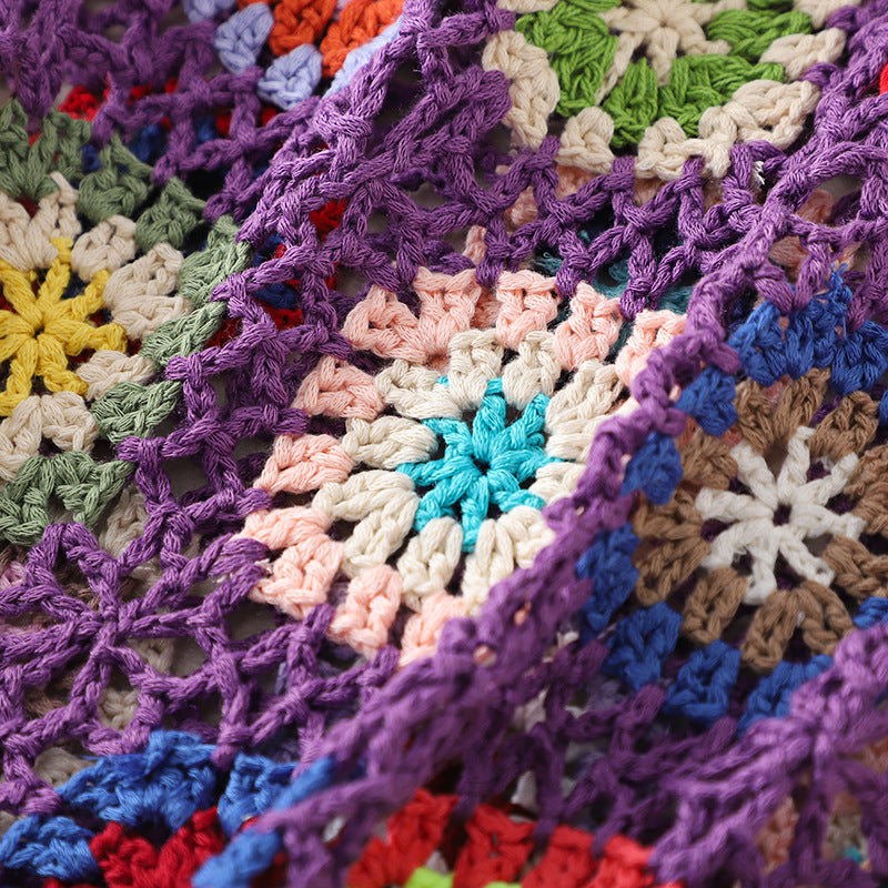 Granny Square Crochet Cover Up Tank - Purple - 6