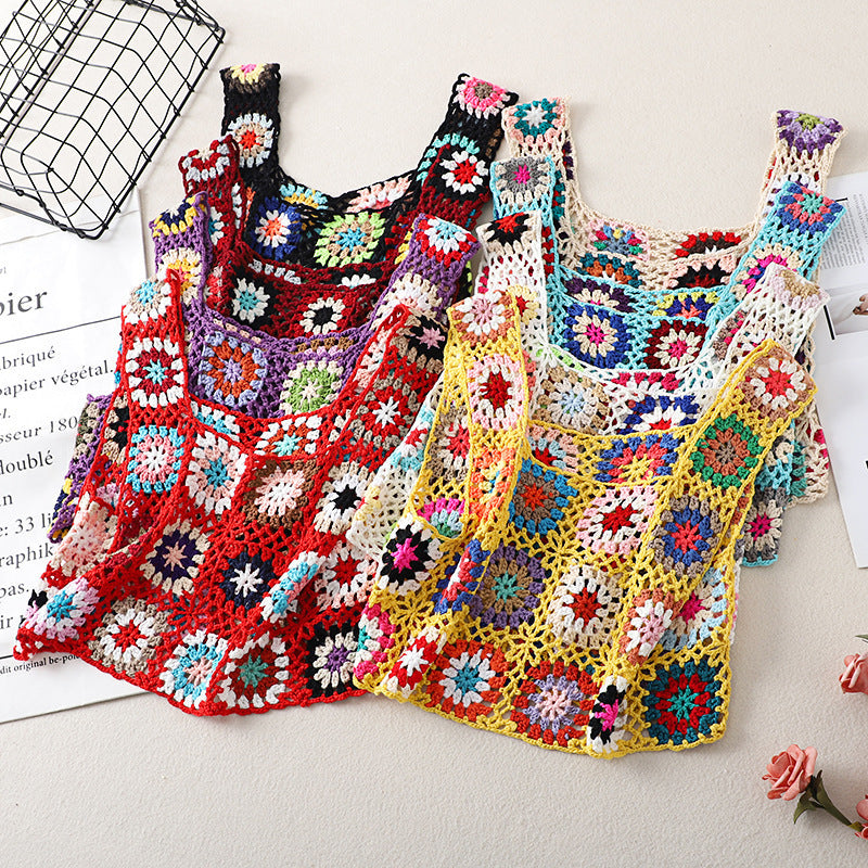 Granny Square Crochet Cover Up Tank - view 1