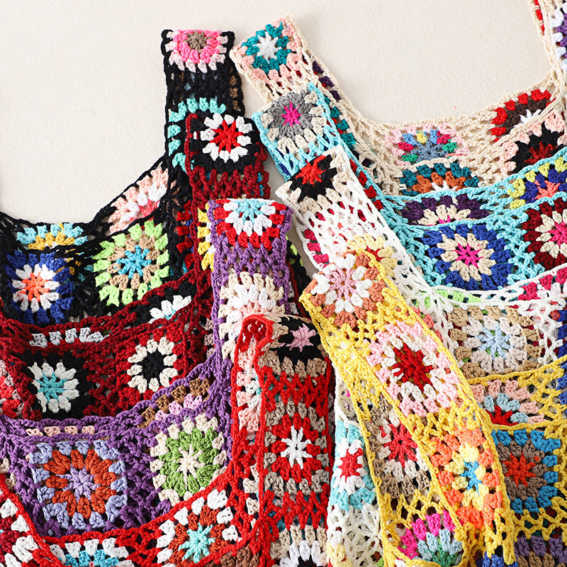 Granny Square Crochet Cover Up Tank - view 2