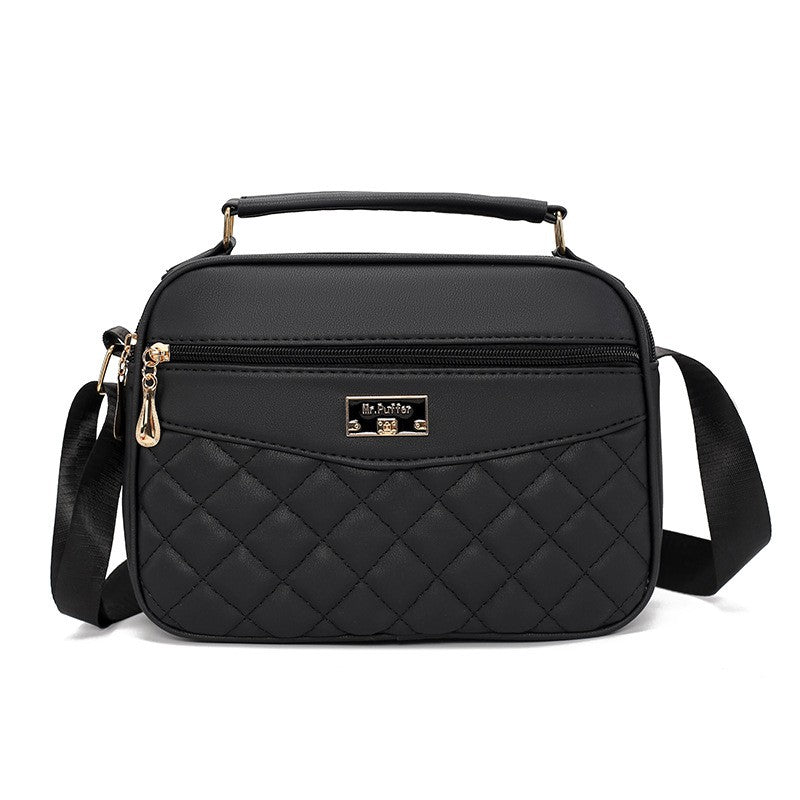 Quilted Camera Crossbody Bag with Top Handle