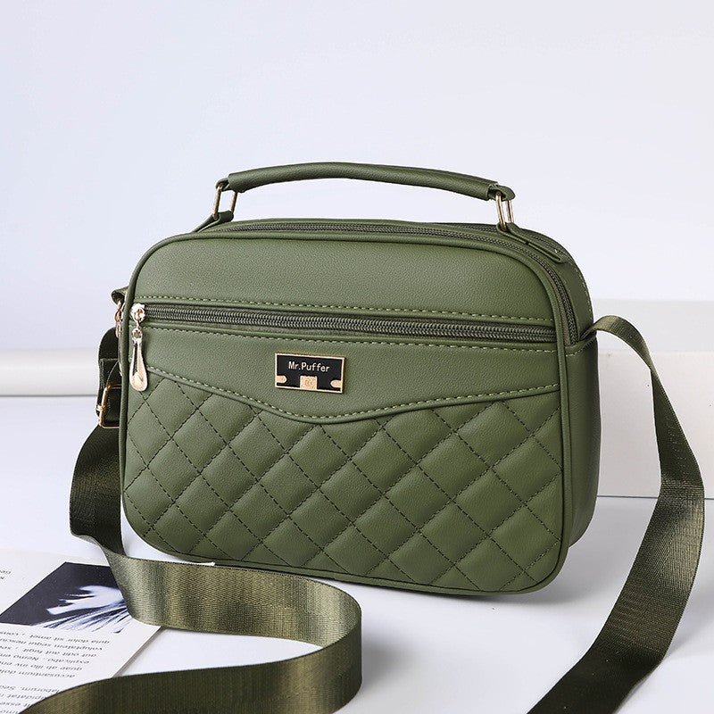 Quilted Camera Crossbody Bag with Top Handle