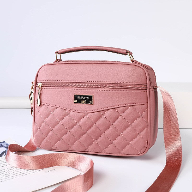Quilted Camera Crossbody Bag with Top Handle