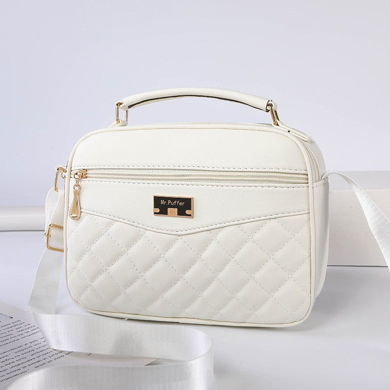 Quilted Camera Crossbody Bag with Top Handle