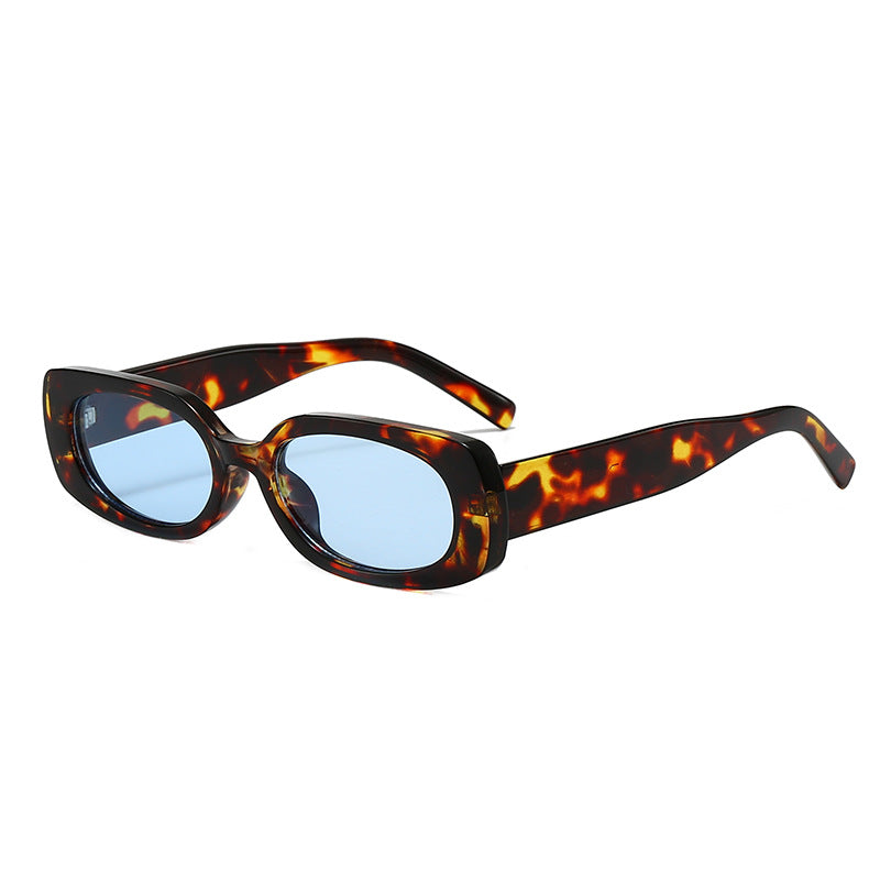 Slim Rectangle Tinted Lens Sunglasses - Decor_B