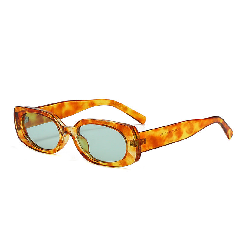 Slim Rectangle Tinted Lens Sunglasses - Decor_G