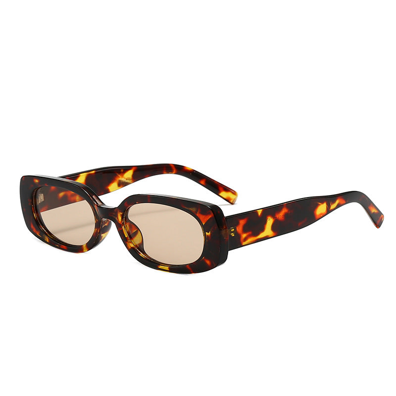 Slim Rectangle Tinted Lens Sunglasses - Decor_T