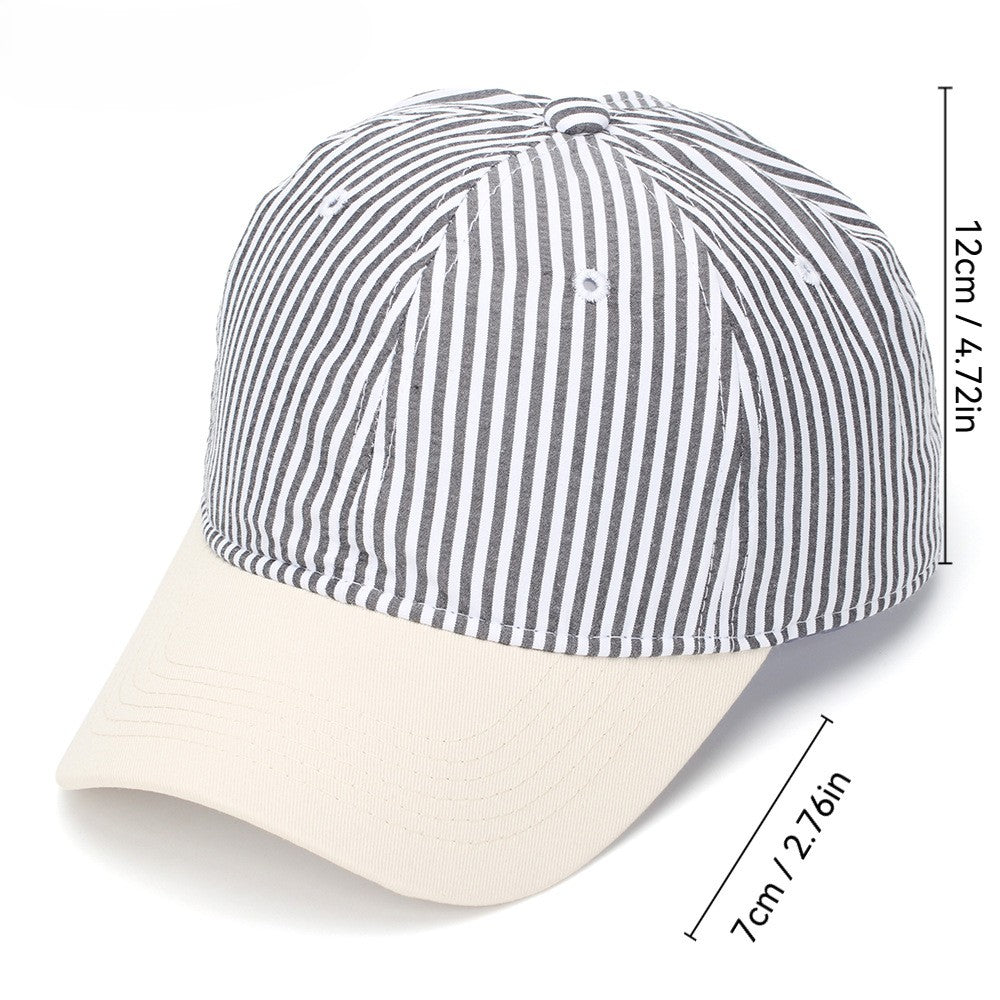 Classic Pinstripe Cotton Baseball Cap