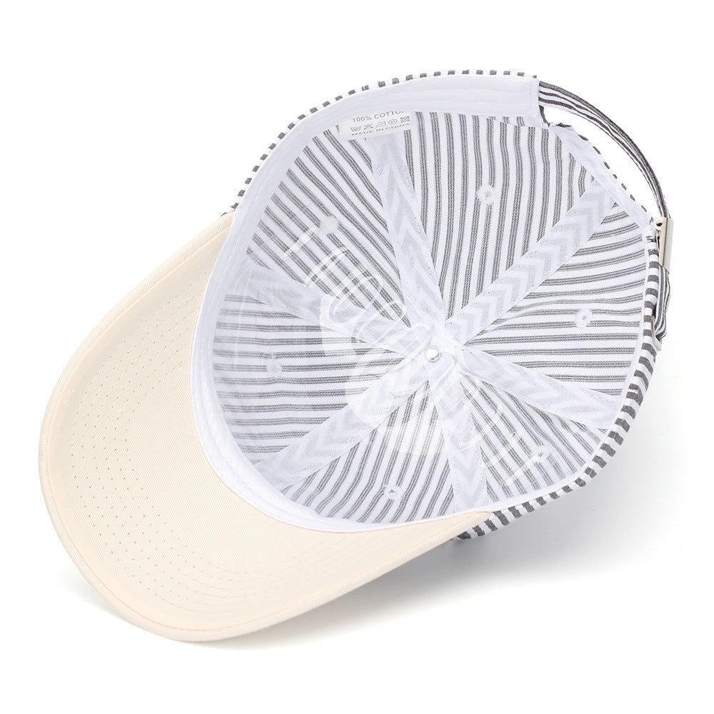 Classic Pinstripe Cotton Baseball Cap - view 1