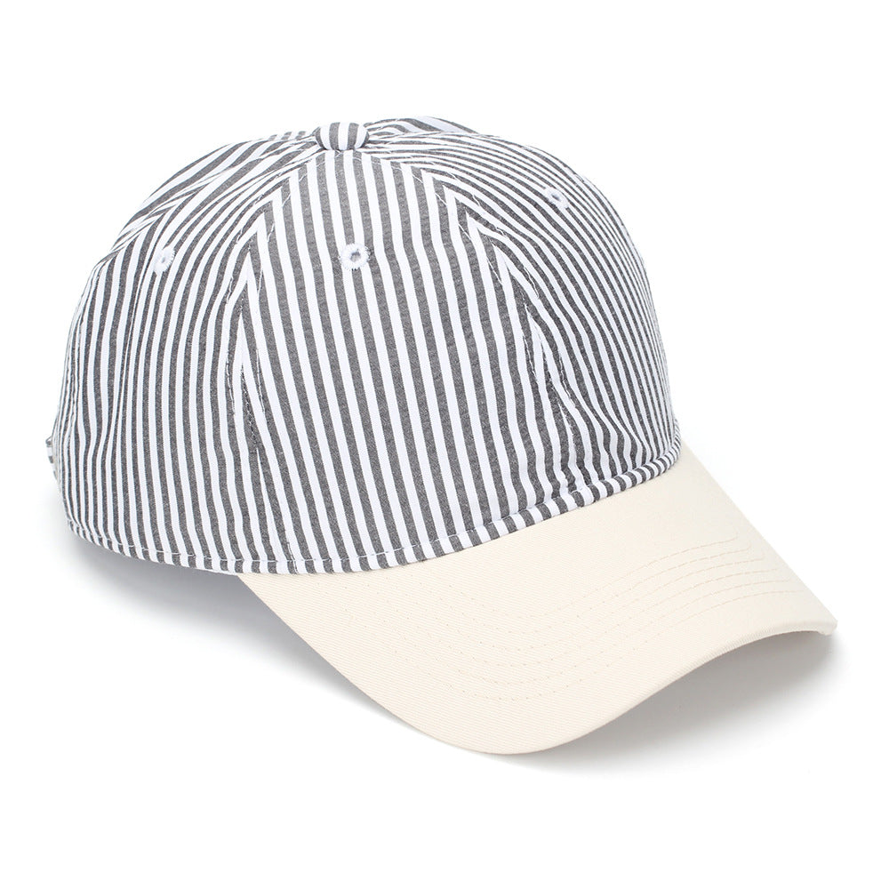 Classic Pinstripe Cotton Baseball Cap - view 3
