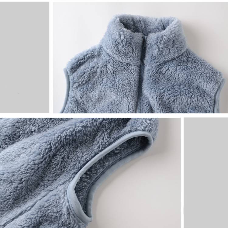 Cozy Teddy Fleece Zip Front Vest - view 2