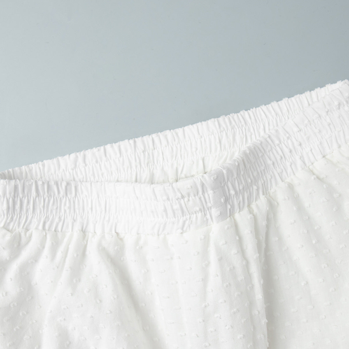 Swiss Dot Tiered Ruffle Mini Skirt - White - 2