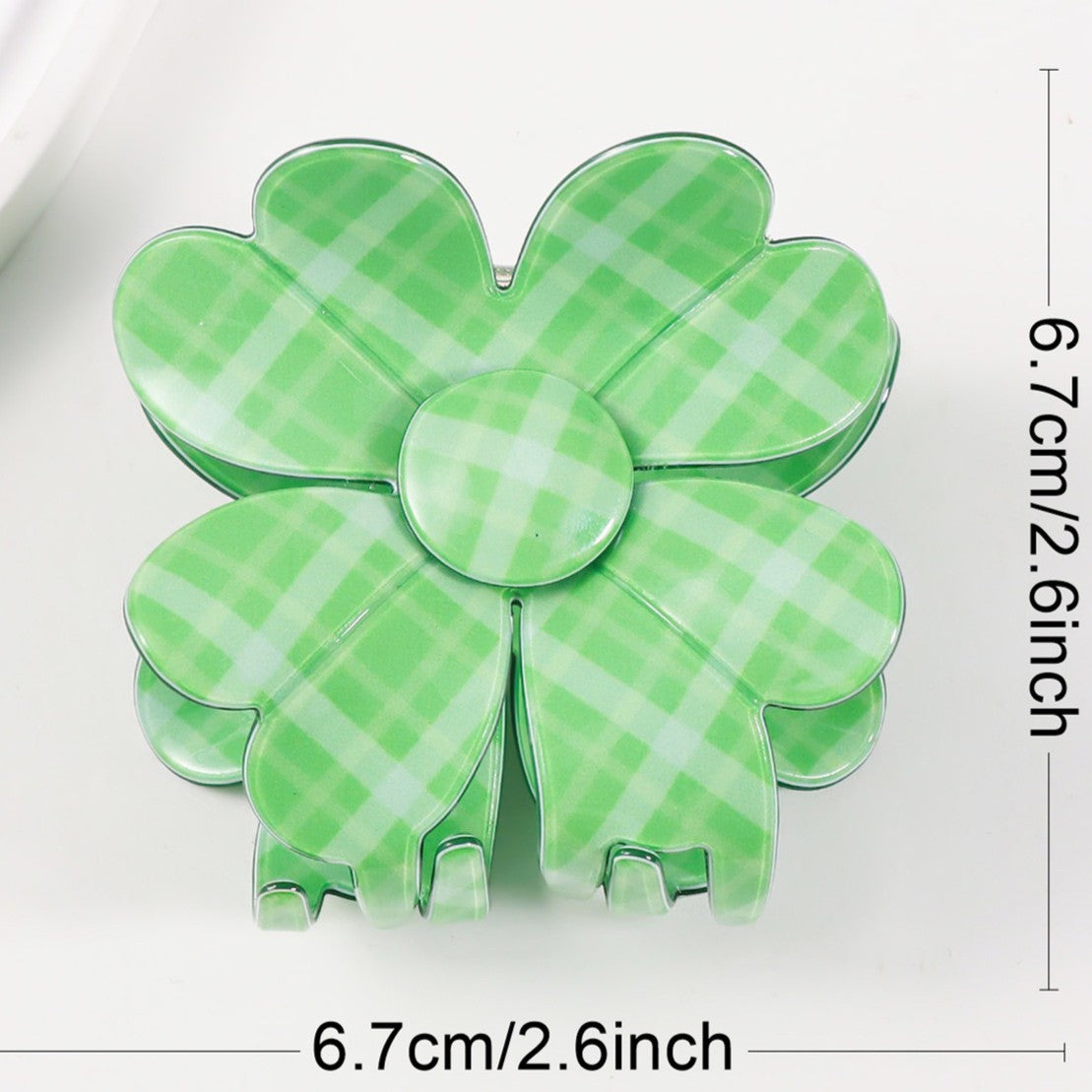 Printed Clover Shape Hair Claw Clip - view 1