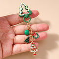 Festive Charm Cluster Christmas Keychain - Tree