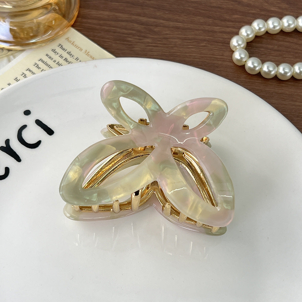 Butterfly Cutout Claw Clip for Thick Hair - Green