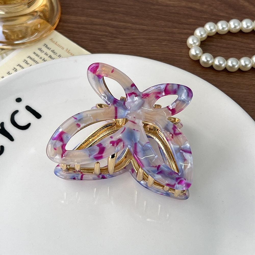 Butterfly Cutout Claw Clip for Thick Hair - Purple