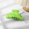 Marbled Gradient Scalloped Claw Hair Clip - green