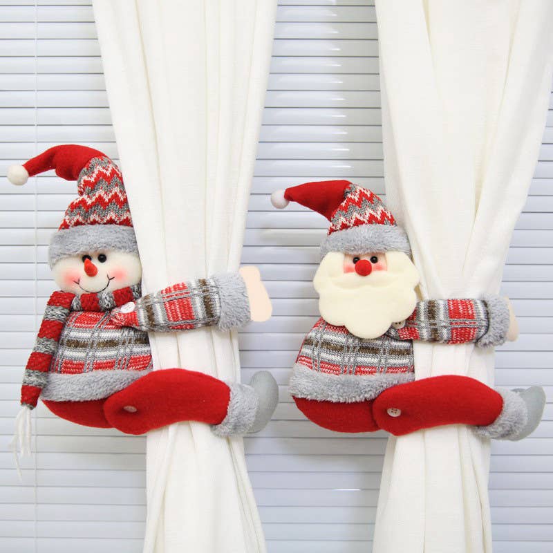 Plush Character Curtain Tieback Christmas Decor