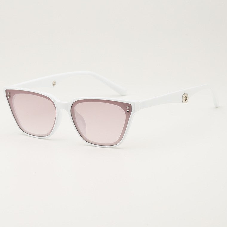 Contrast Brow Narrow Frame Sunglasses - Color_1
