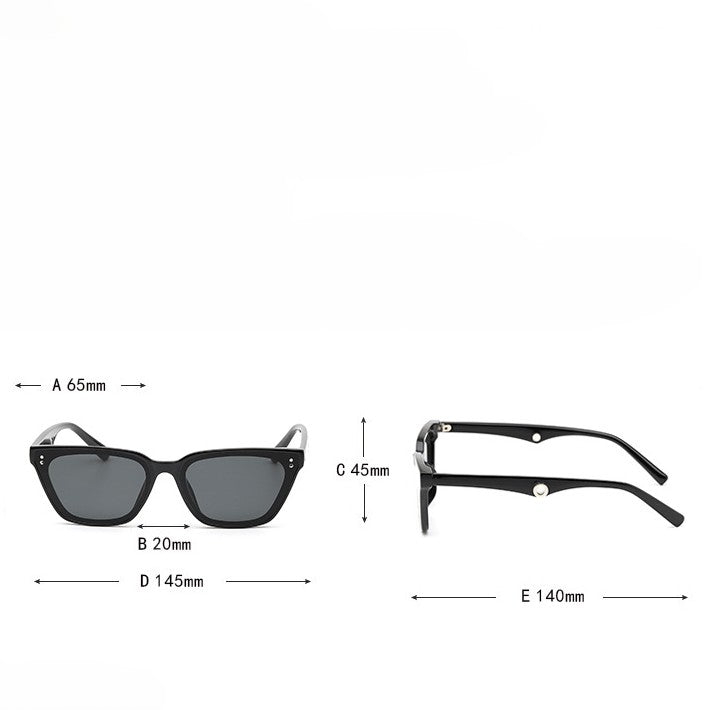 Contrast Brow Narrow Frame Sunglasses - view 1