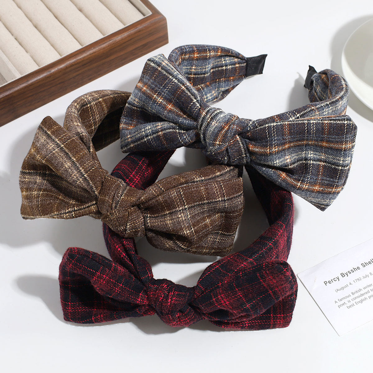 Plaid Oversized Bow Knot Headband