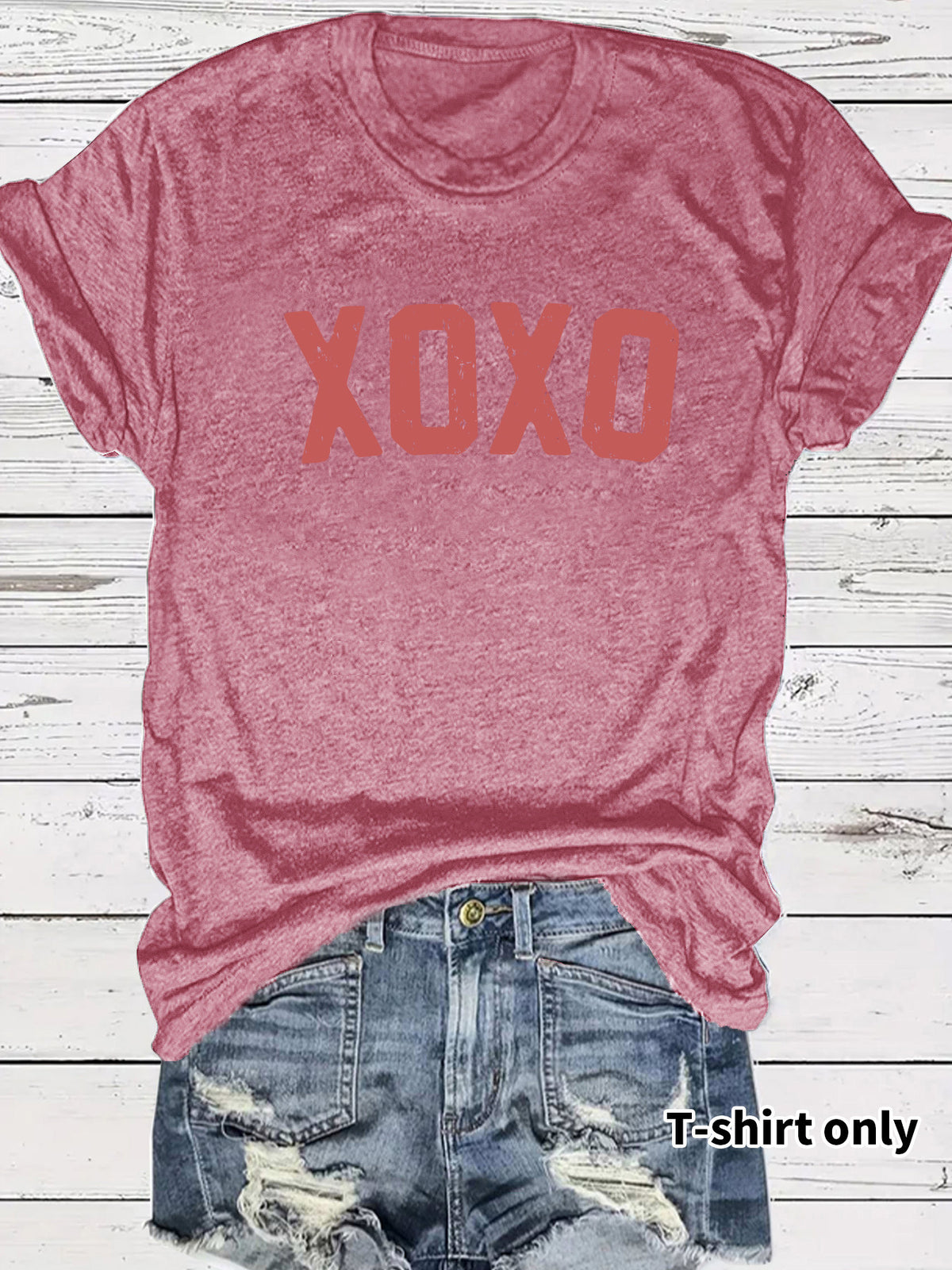 Valentine Slogan Short Sleeve Graphic Tee - Polignac
