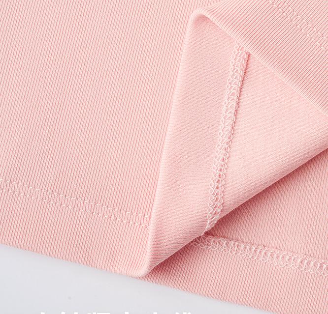 Ribbed Slim Long Sleeve Crew Neck Tee - Pink - 3