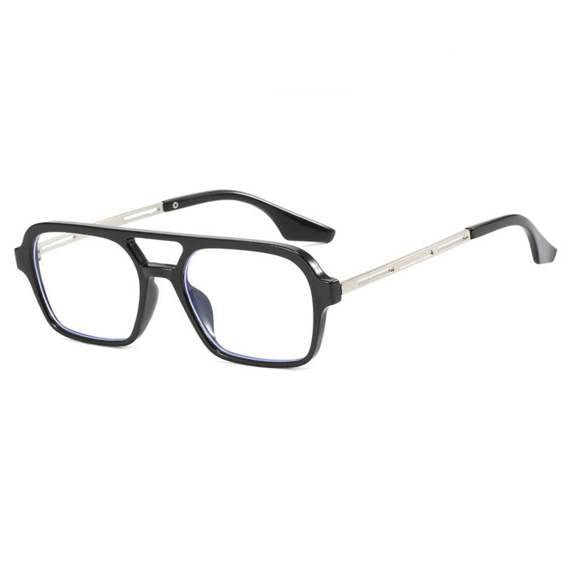 Tinted Lens Double Bridge Square Sunglasses - Color_14