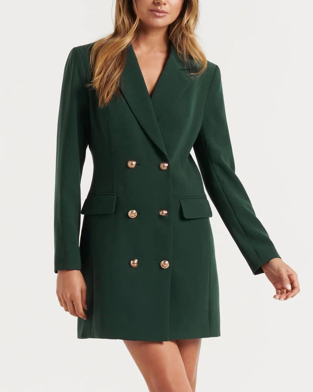 Double Breasted Tailored Blazer Dress