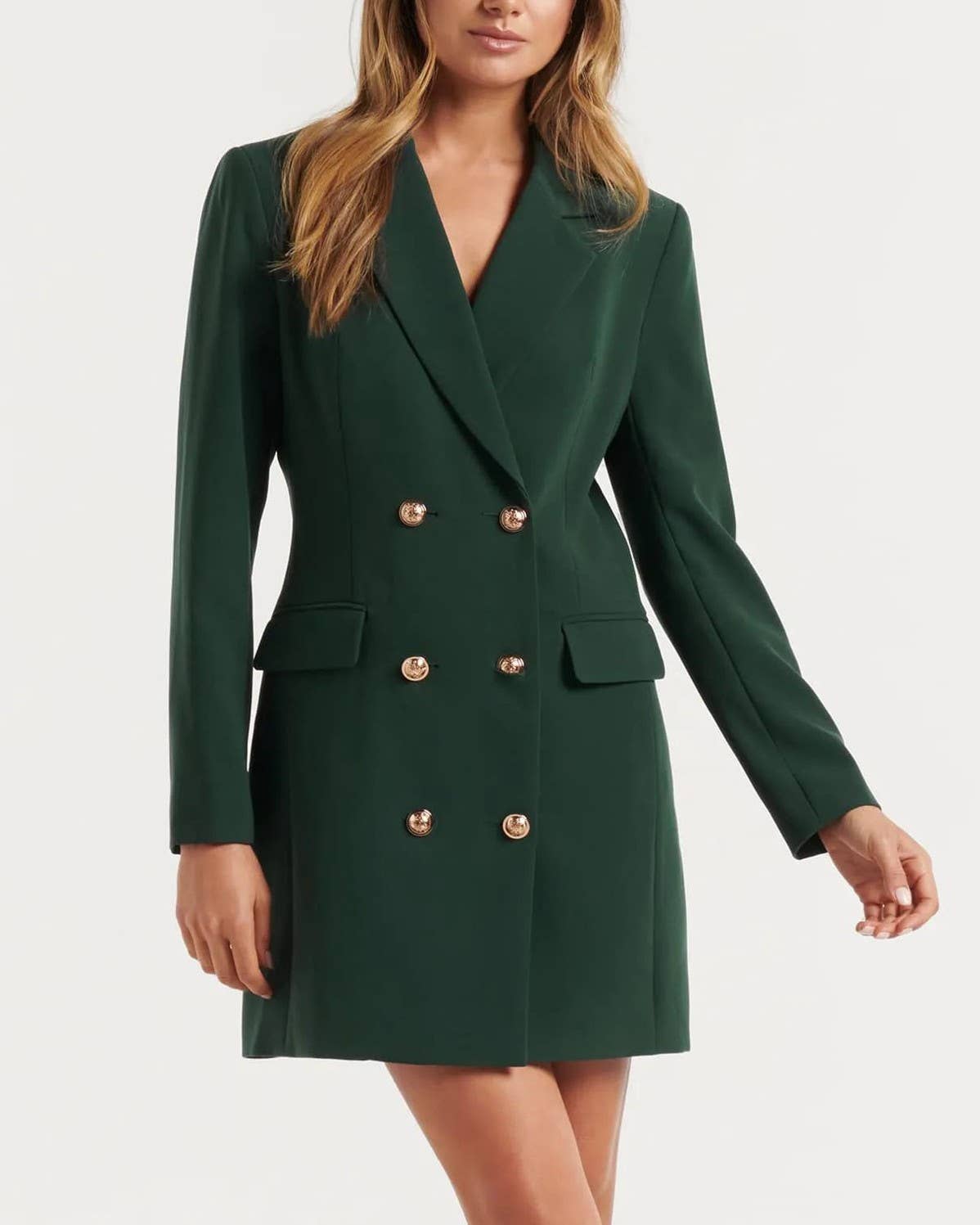 Double Breasted Tailored Blazer Dress