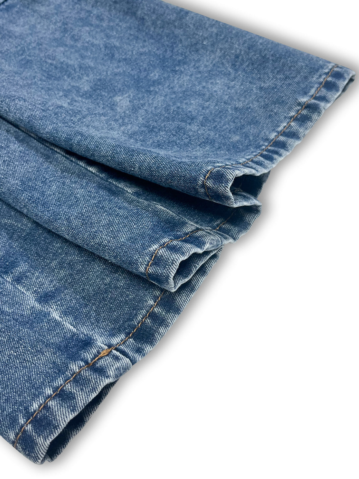Oversized Flare Leg Bib Denim Overalls - Blue - 3