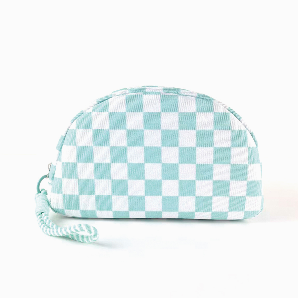 Shell Shaped Cosmetic Pouch With Pom Charm - Blue