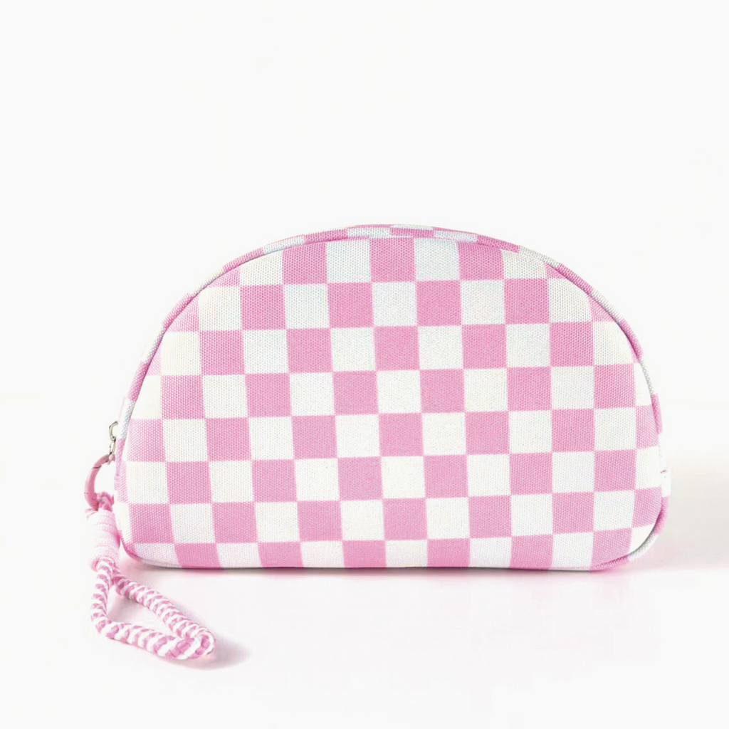 Shell Shaped Cosmetic Pouch With Pom Charm - Pink - 1